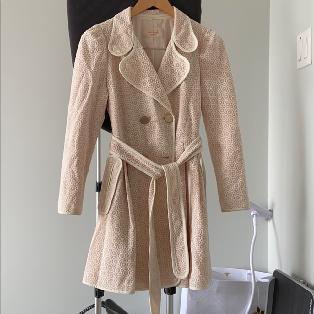 Cream trench coat